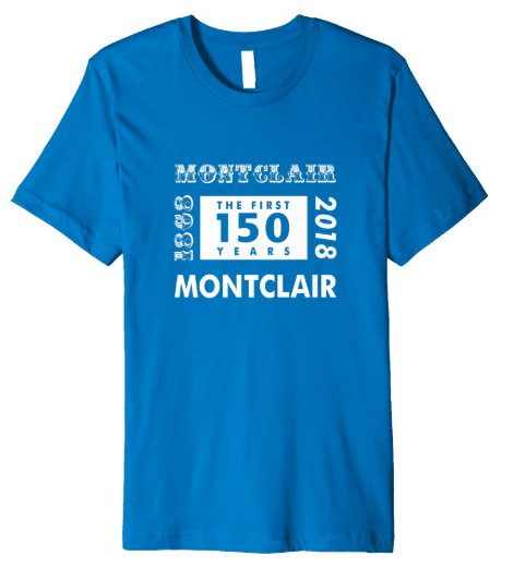 Montclair 150th Anniversary Retro Style Premium T-Shirt in Royal Blue